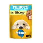 Ração Úmida Pedigree Sachê Cães Filhotes Frango ao Molho